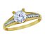 Anillo de compromiso de oro 18k con circonitas modelo 742